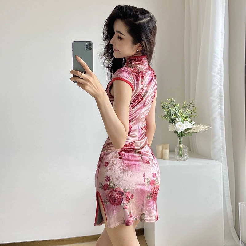 Looking curvy qipao dress Q108 images